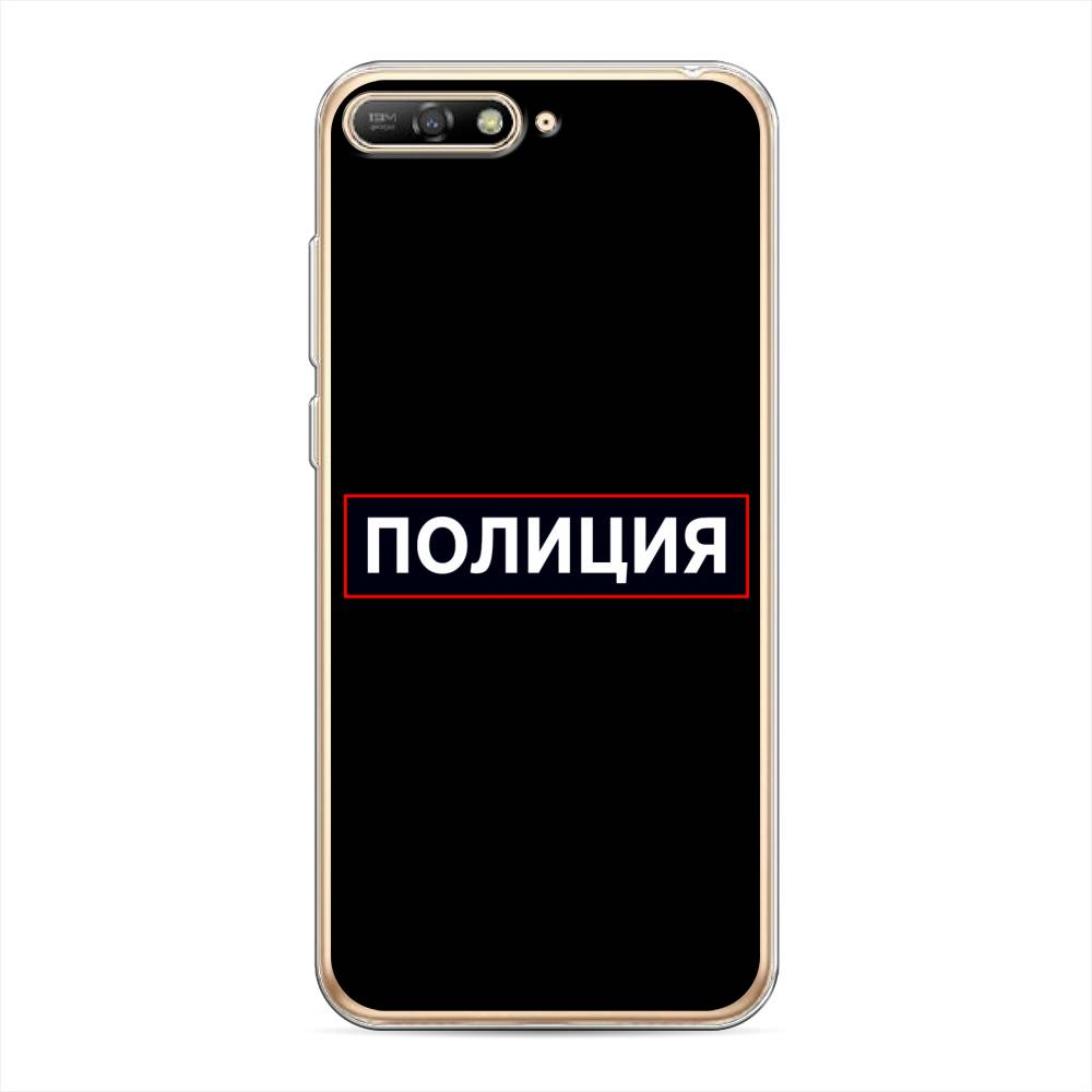 

Чехол Awog на Huawei Y6 2018 "Police logo", Черный;белый;красный, 67850-5