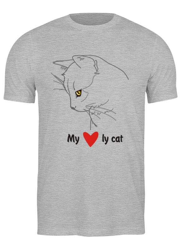 

Футболка мужская Printio Кошки серая M, Серый, Кошки