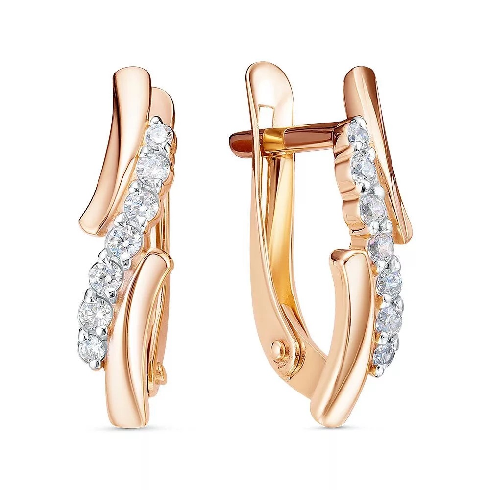 

Серьги из золота 585Gold 302007377, фианит, 302007377