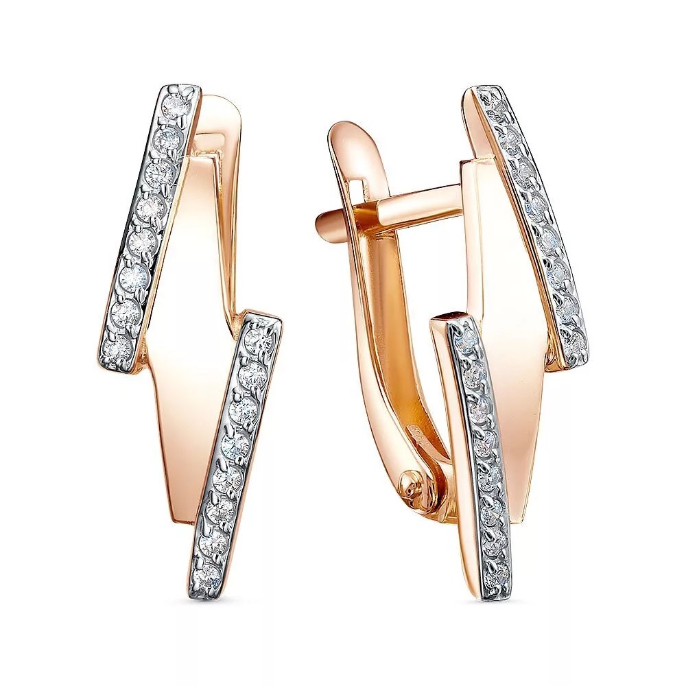 

Серьги из золота 585Gold 302007376, фианит, 302007376