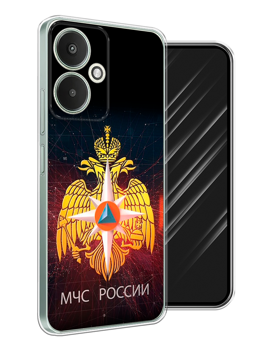 

Чехол Awog на Xiaomi Redmi 13C 5G "МЧС России", Черный;желтый;красный, 321150-1