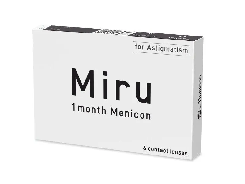 Астигматические линзы Menicon MIRU 1Month for Astigmatism 6 шт SPH -3.75 Cyl -0.75 AXIS 10