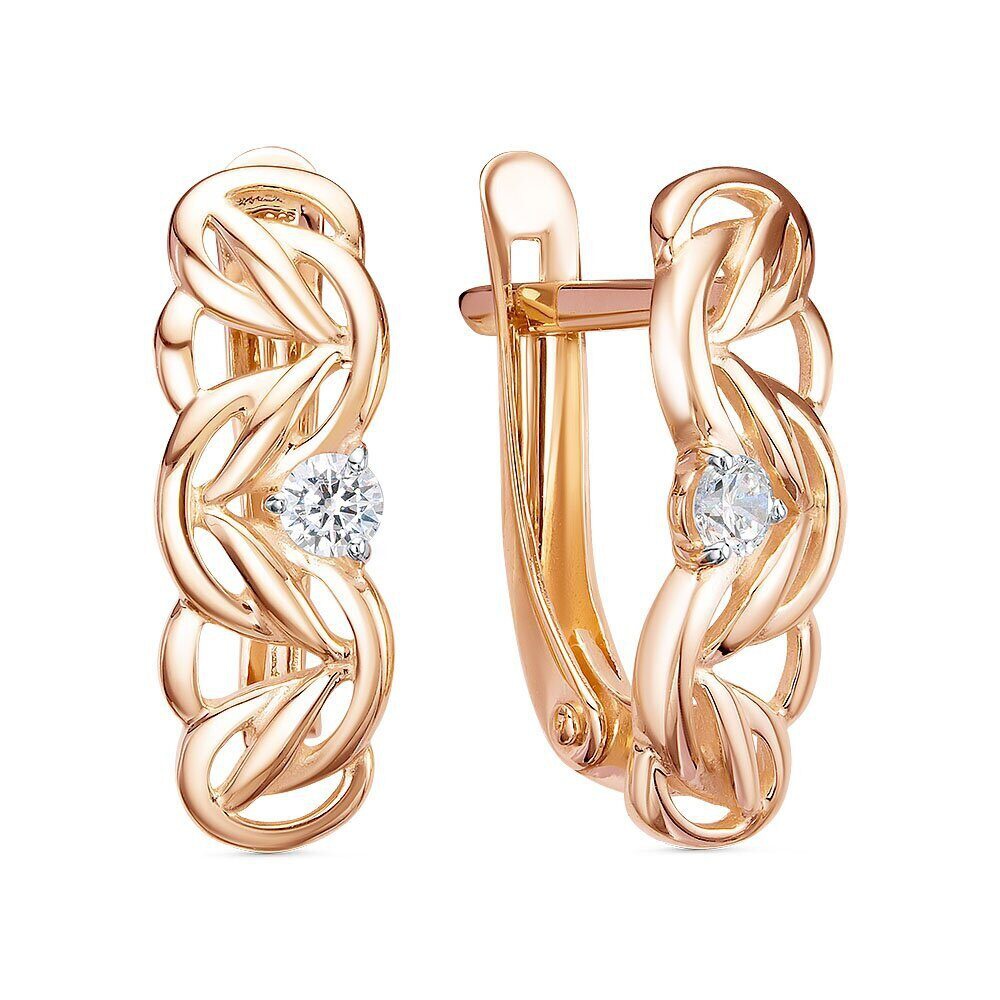 

Серьги из золота 585Gold 302007256, фианит, 302007256