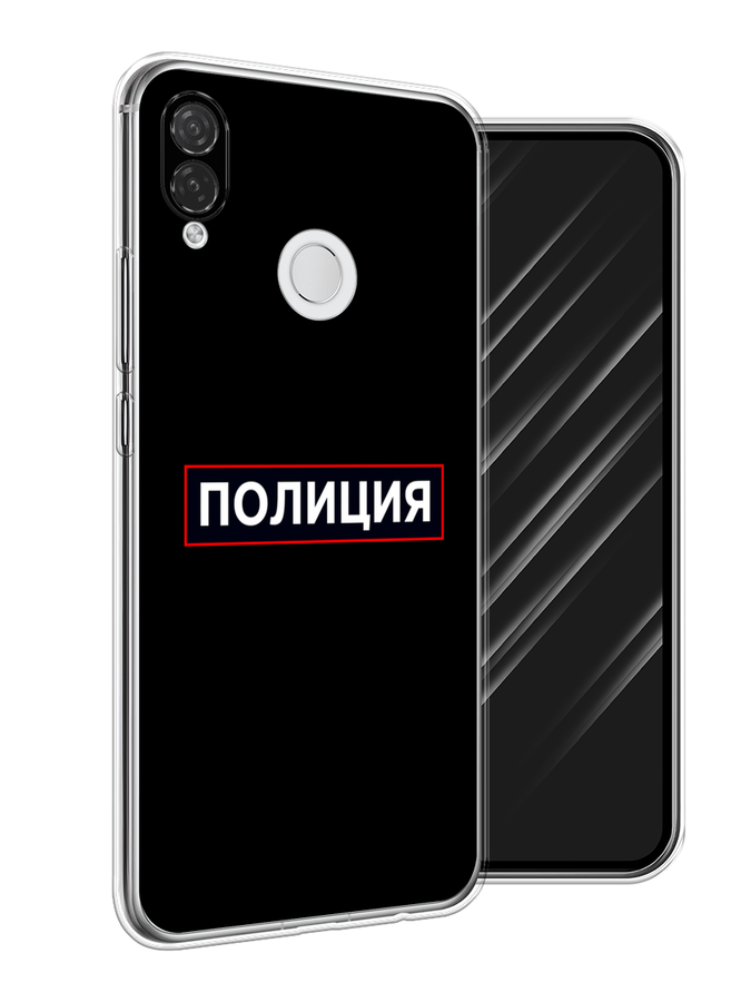 

Чехол Awog на Huawei P Smart Plus "Police logo", Черный;белый;красный, 68250-5