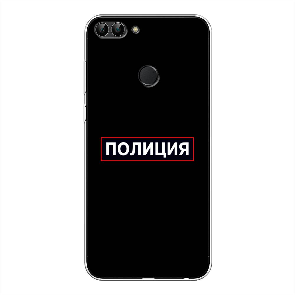 

Чехол Awog на Huawei P Smart "Police logo", Черный;белый;красный, 64050-5
