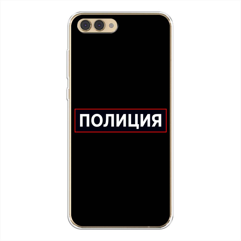

Чехол Awog на Honor V10 (View 10) "Police logo", Черный;белый;красный, 65150-5