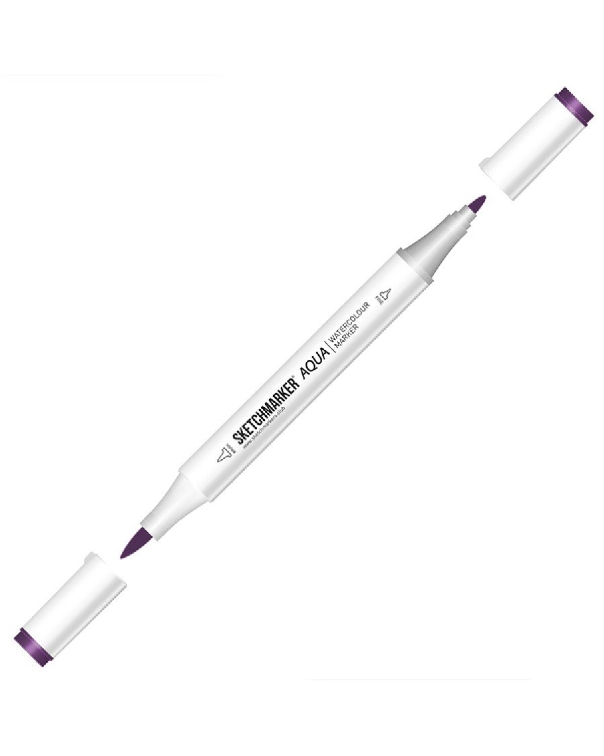 

Маркер акварельный двухсторонний Sketchmarker Aqua цвет Eggplant (Баклажан), Aqua