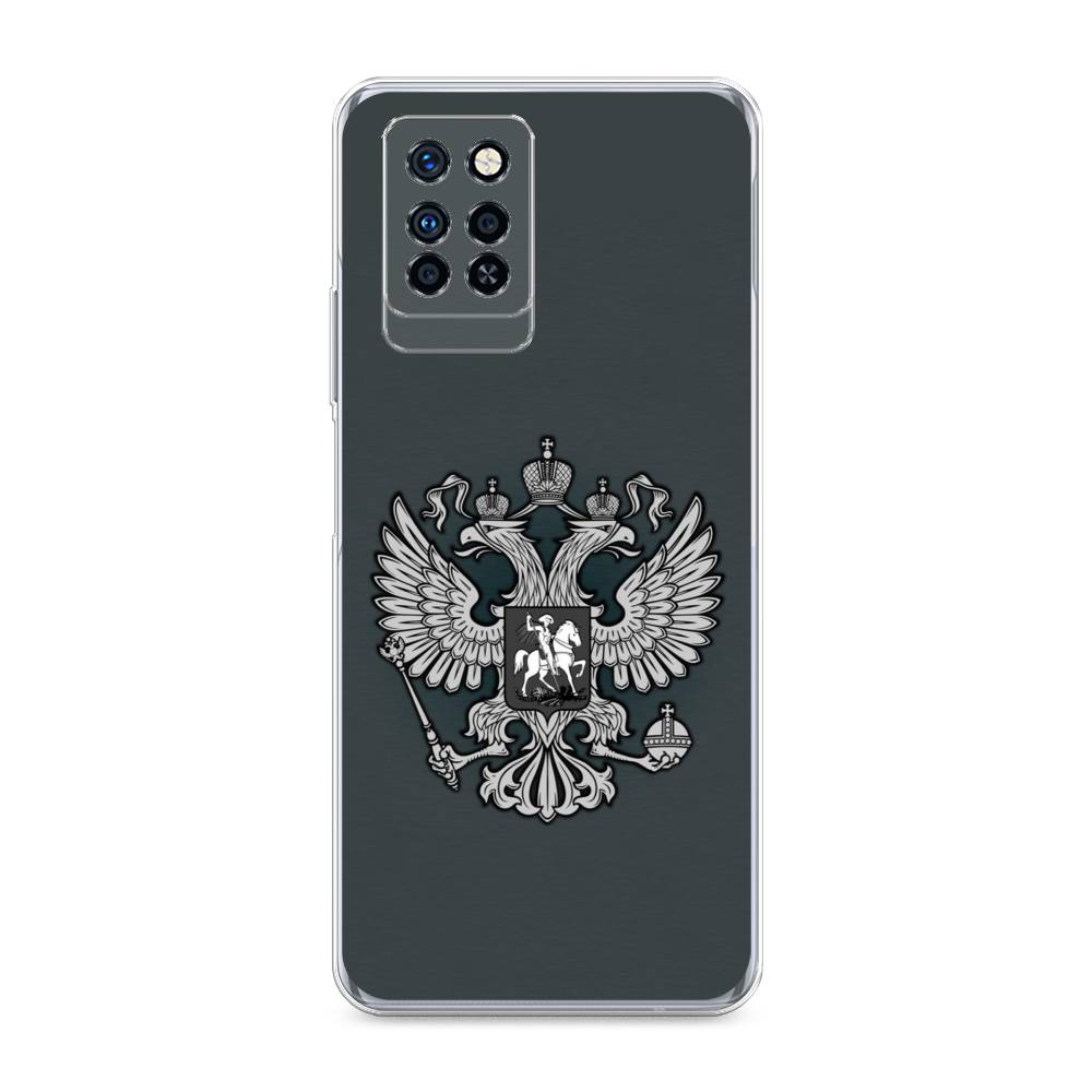 фото Чехол awog "герб россии серый" для infinix note 10 pro