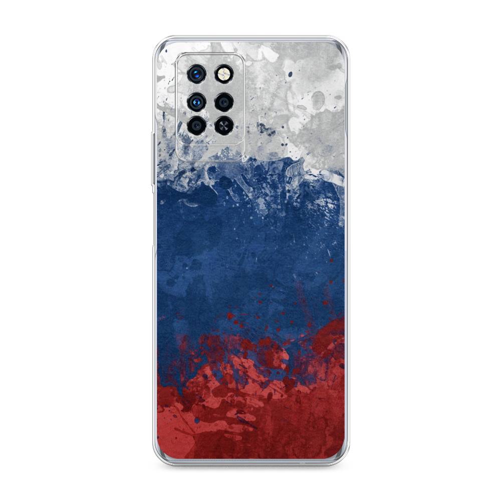 фото Чехол awog "флаг россии неровный" для infinix note 10 pro