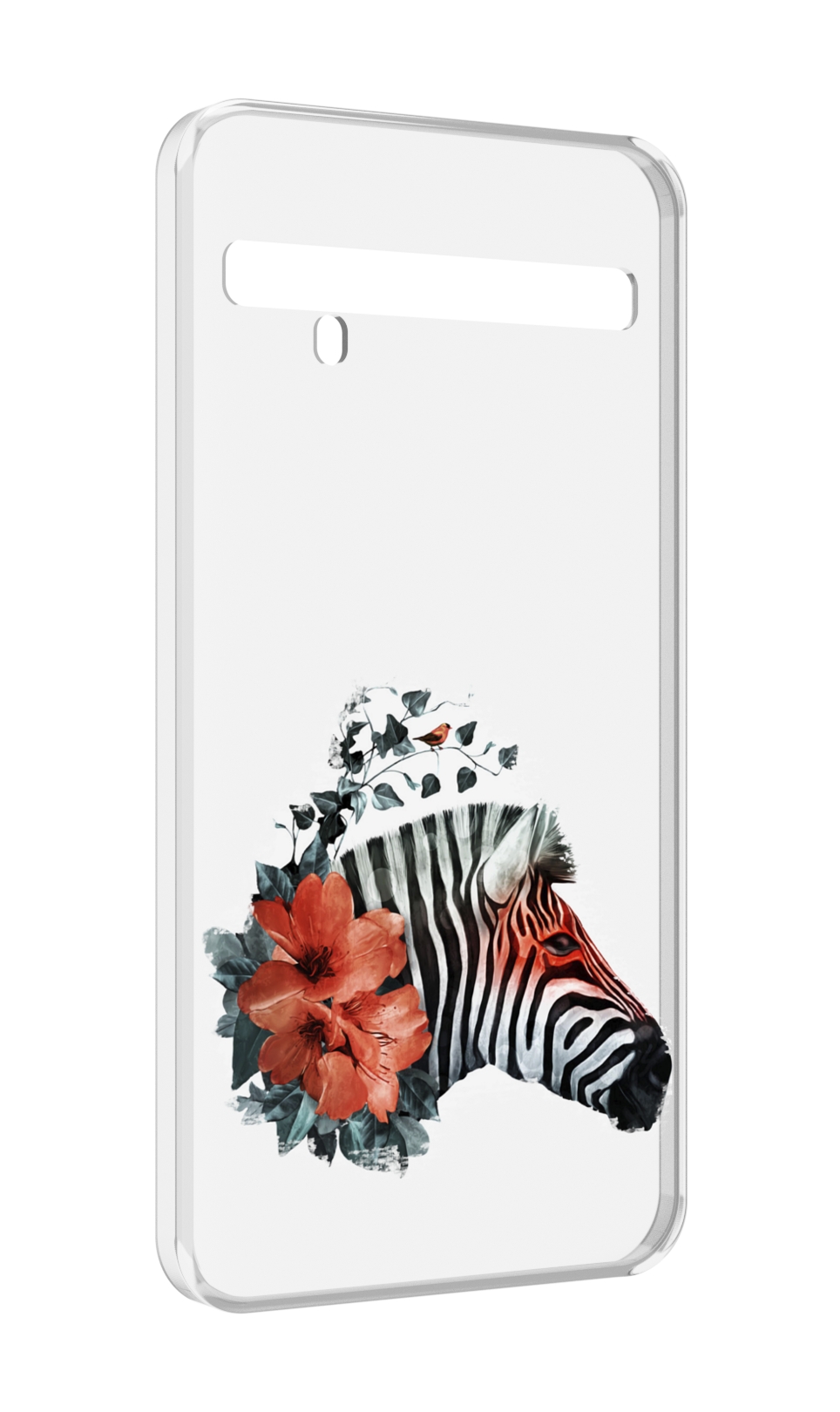

Чехол MyPads Зебра с цветами для TCL 10 Pro / TCL 10 + Plus, Прозрачный, Tocco