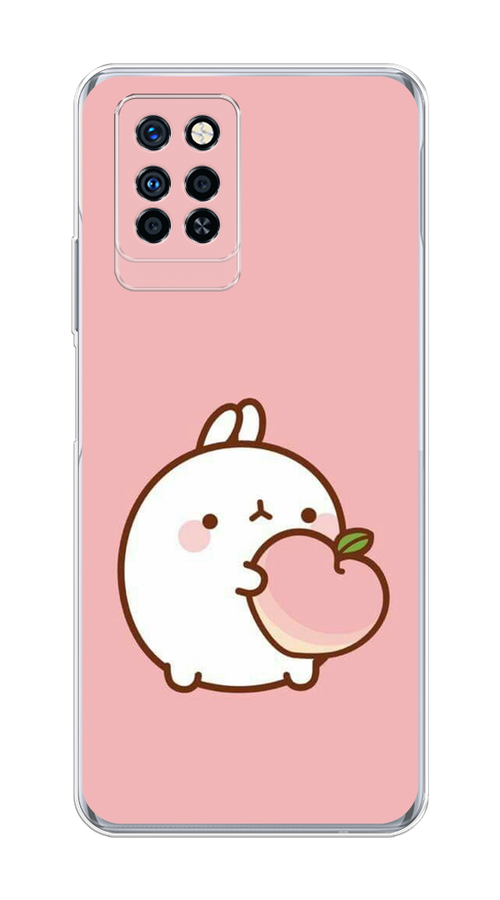 

Чехол Awog на Infinix Note 10 Pro "Кролик с персиком", Разноцветный, 3100150-1
