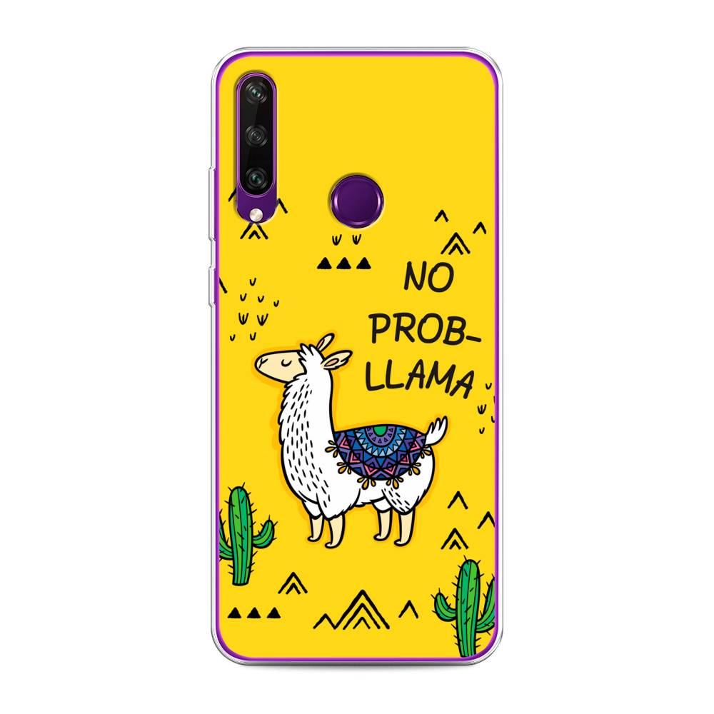 

Чехол Awog на Huawei Y6p "No probLLama", Желтый;черный;синий, 6103250-2