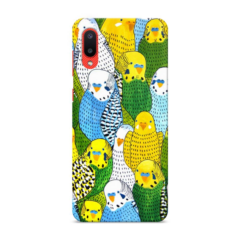 

Пластиковый чехол "Попугаи" на Samsung Galaxy A02, 2102520-1