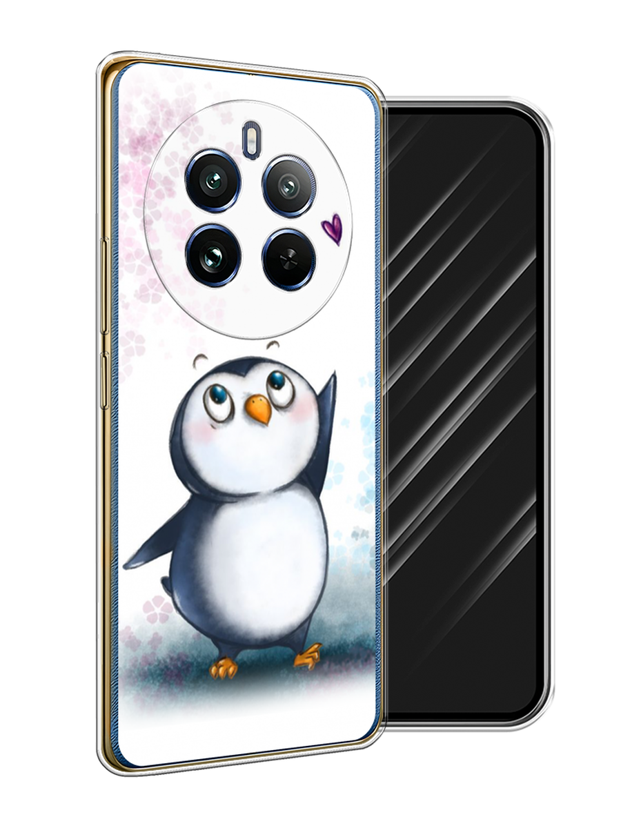 

Чехол Awog на Realme 12 Pro/Realme 12 Pro Plus "Пингвин и сердечко", Белый, 2516250-1
