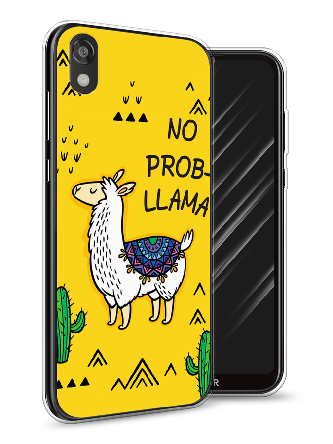 

Чехол Awog на Huawei Y5 2019 "No probLLama", Желтый;черный;синий, 69050-2