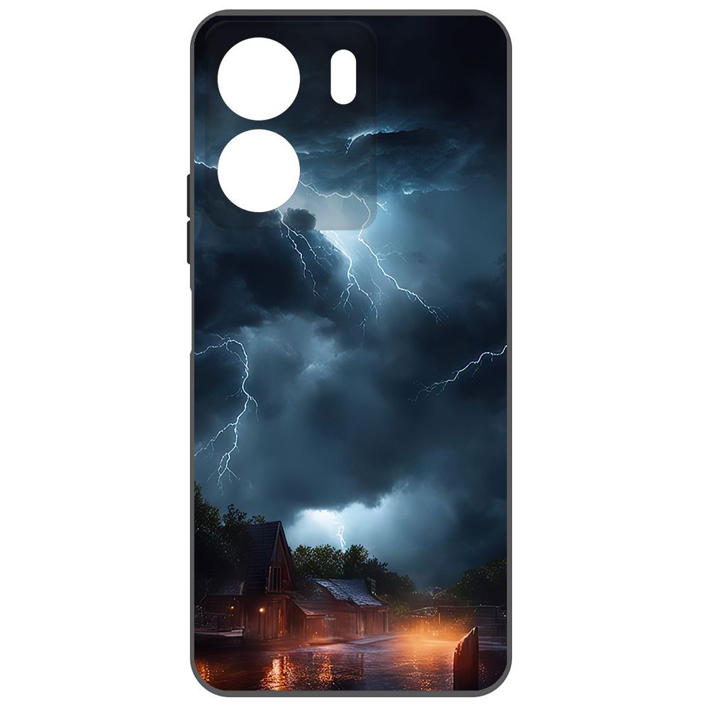 

Чехол-накладка Krutoff Soft Case Ночная гроза для Poco C65 черный