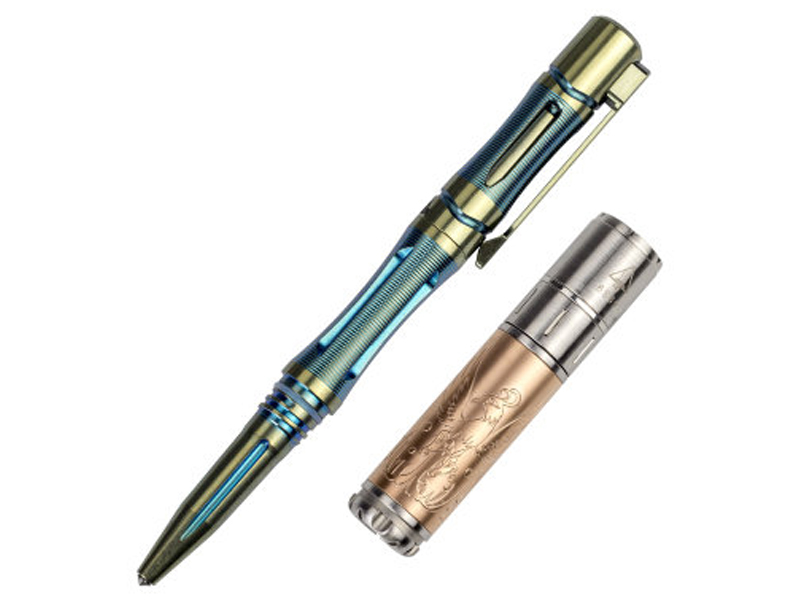 Ручка шариковая Fenix T5Ti разноцветная + фонарь F15 Blue T5TIF15BL 1 шт.