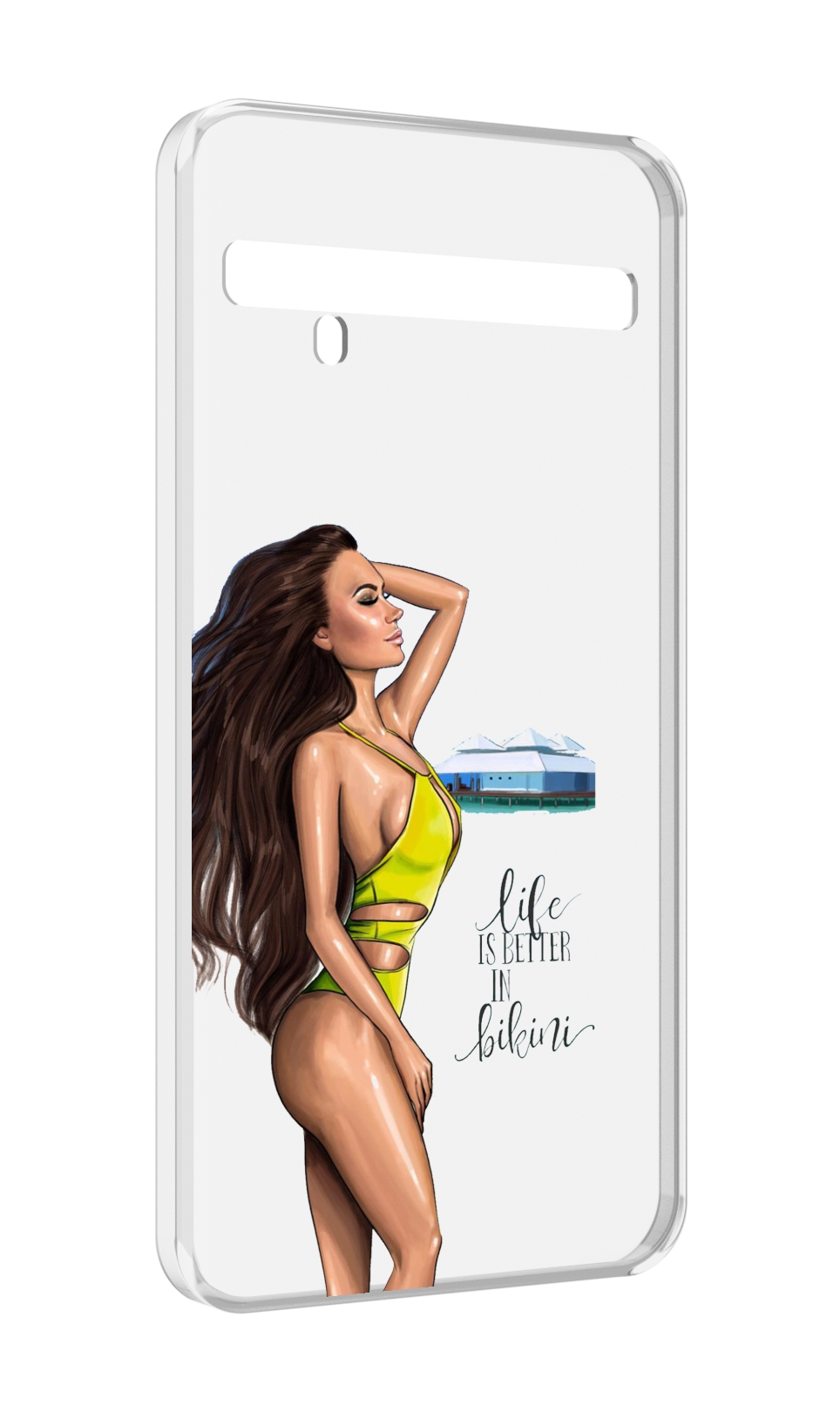 Чехол MyPads Девушка-в-купальнике для TCL 10 Pro / TCL 10 + Plus