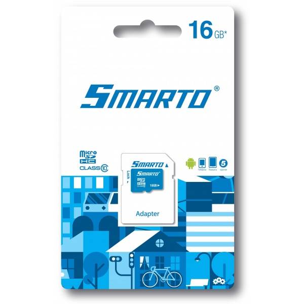 

Карта памяти Smarto microSDHC 16GB