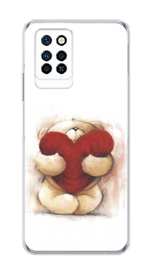 

Чехол Awog на Infinix Note 10 Pro "Мишка с сердцем 1", Разноцветный, 3100150-6