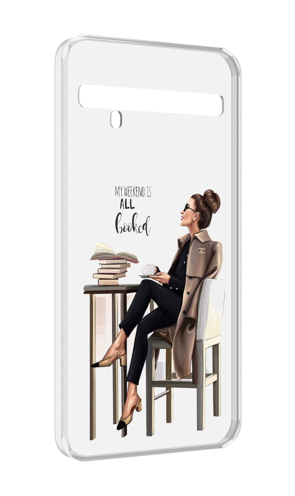 

Чехол MyPads Девушка-в-кофейне для TCL 10 Pro / TCL 10 + Plus, Прозрачный, Tocco