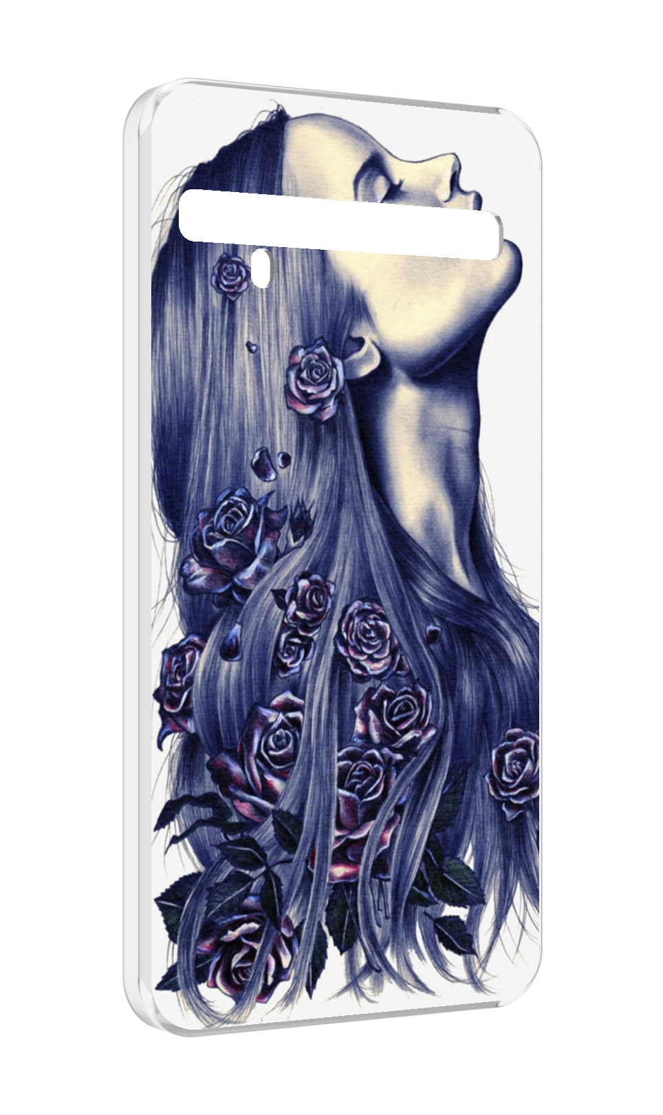 

Чехол MyPads Девушка с розами женский для TCL 10 Pro / TCL 10 + Plus, Прозрачный, Tocco