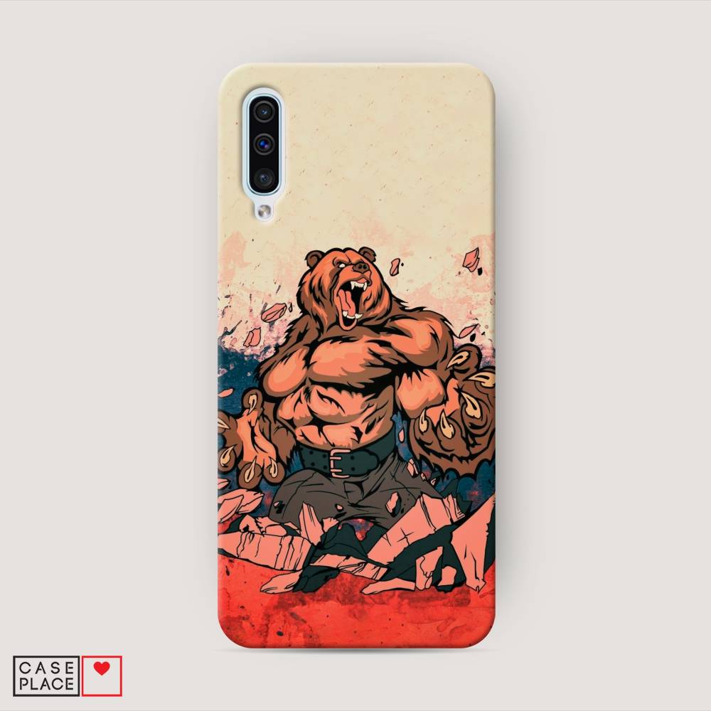 

Пластиковый чехол "Медведь с флагом РФ" на Samsung Galaxy A50, 27720-1