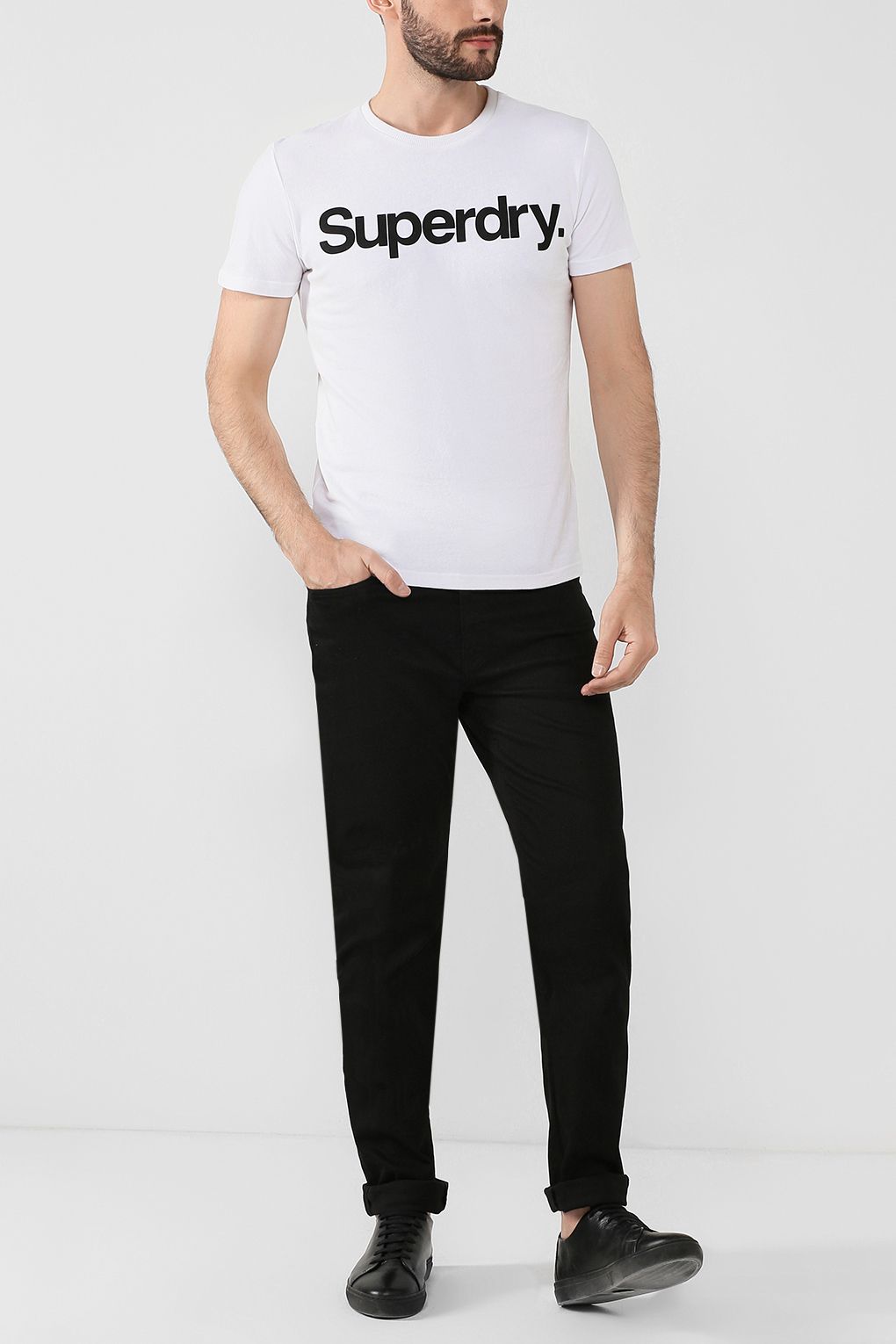 фото Футболка мужская superdry m1010248a белая xl