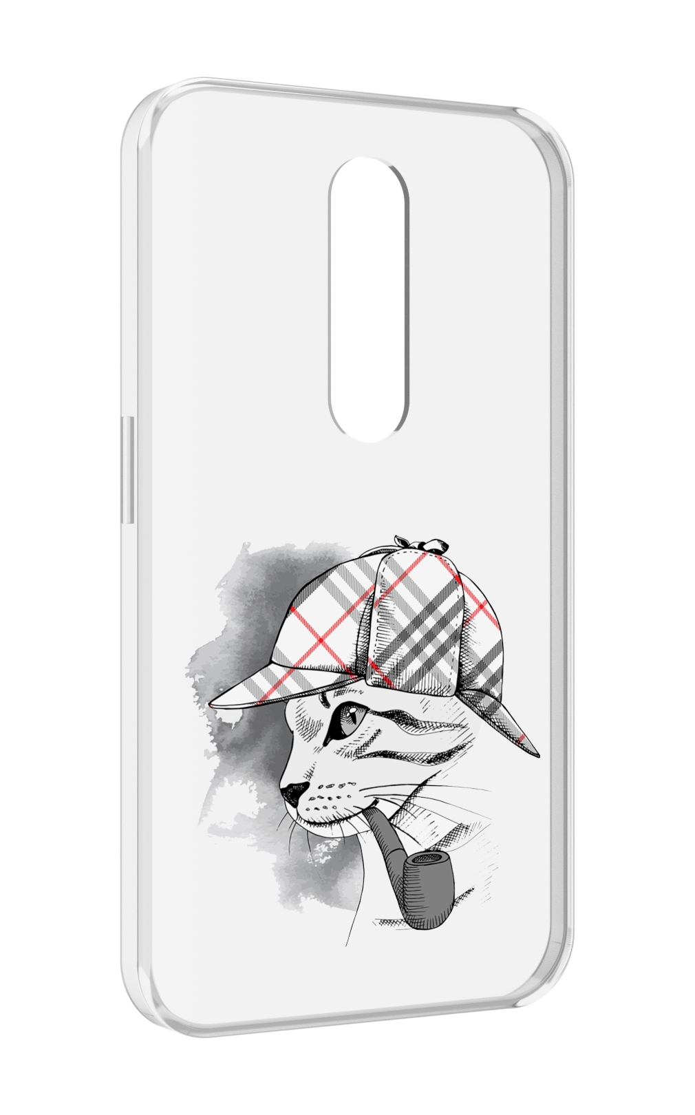 Чехол MyPads кошка с трубкой для Motorola Moto X Force (XT1585 / XT1581)
