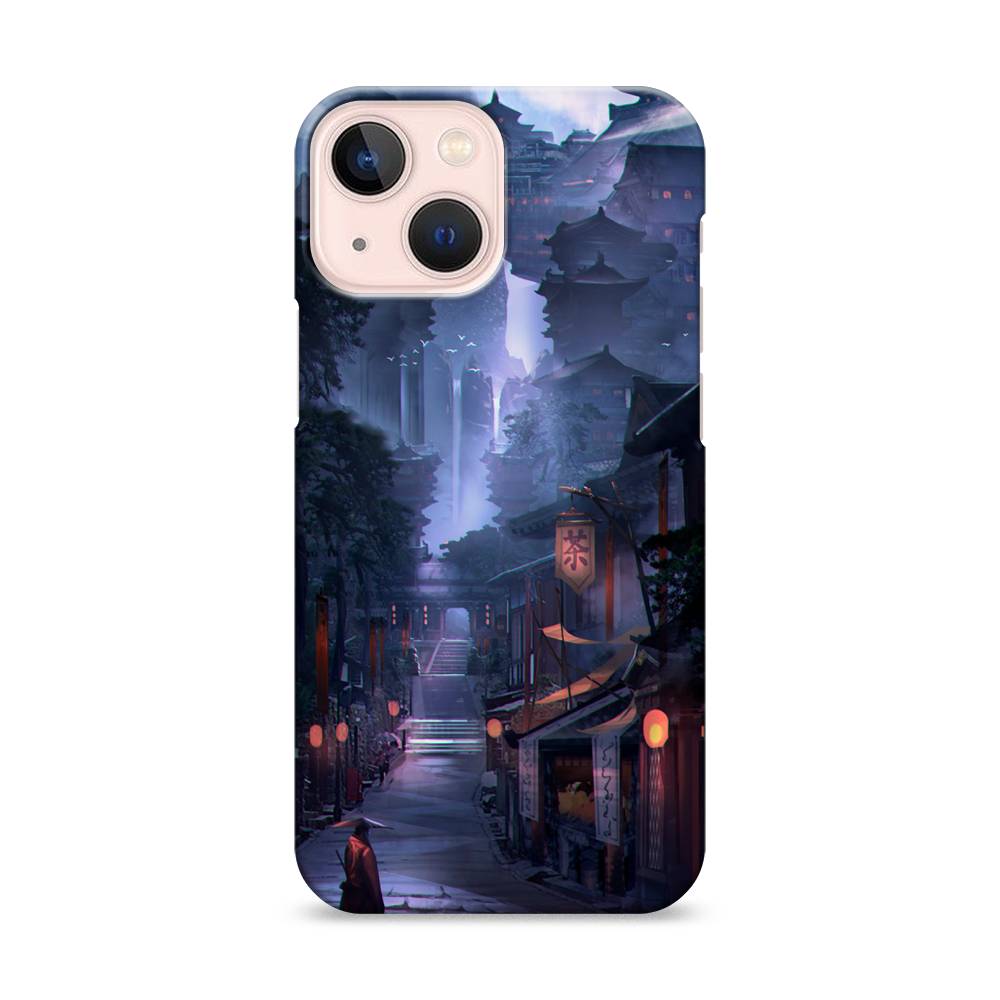 

Пластиковый чехол "Одинокий самурай" на Apple iPhone 13 mini, 14120-7