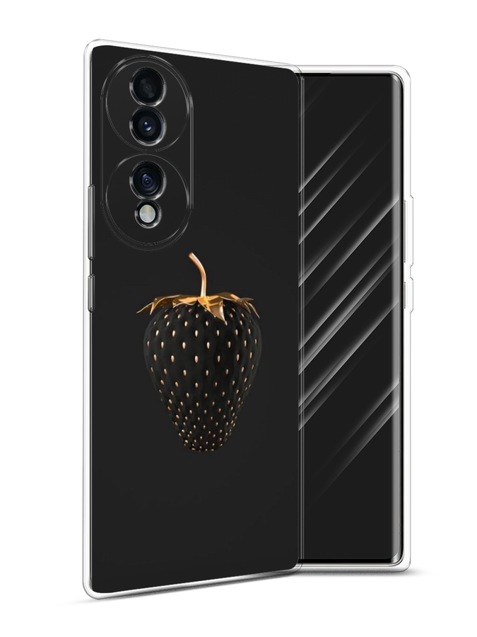 

Чехол Awog на Honor 70 "Черно-золотая клубника", Разноцветный, 6108250-10