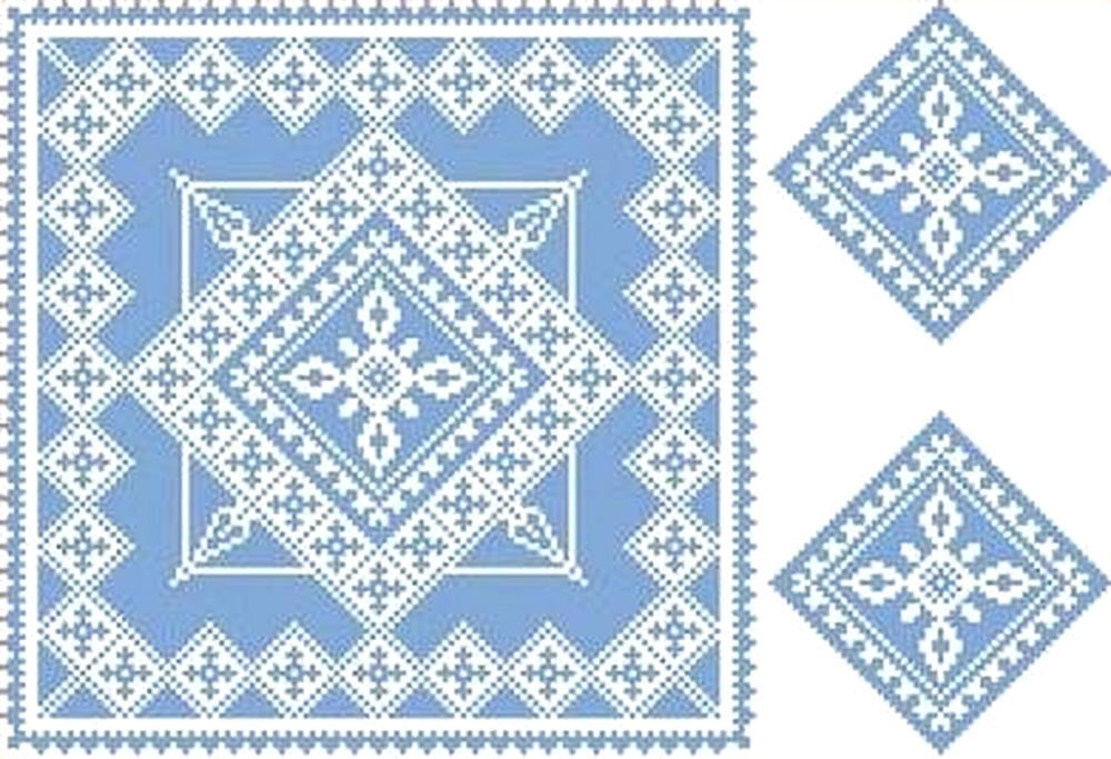 

Рисунок на ткани «Узоры русские 5»