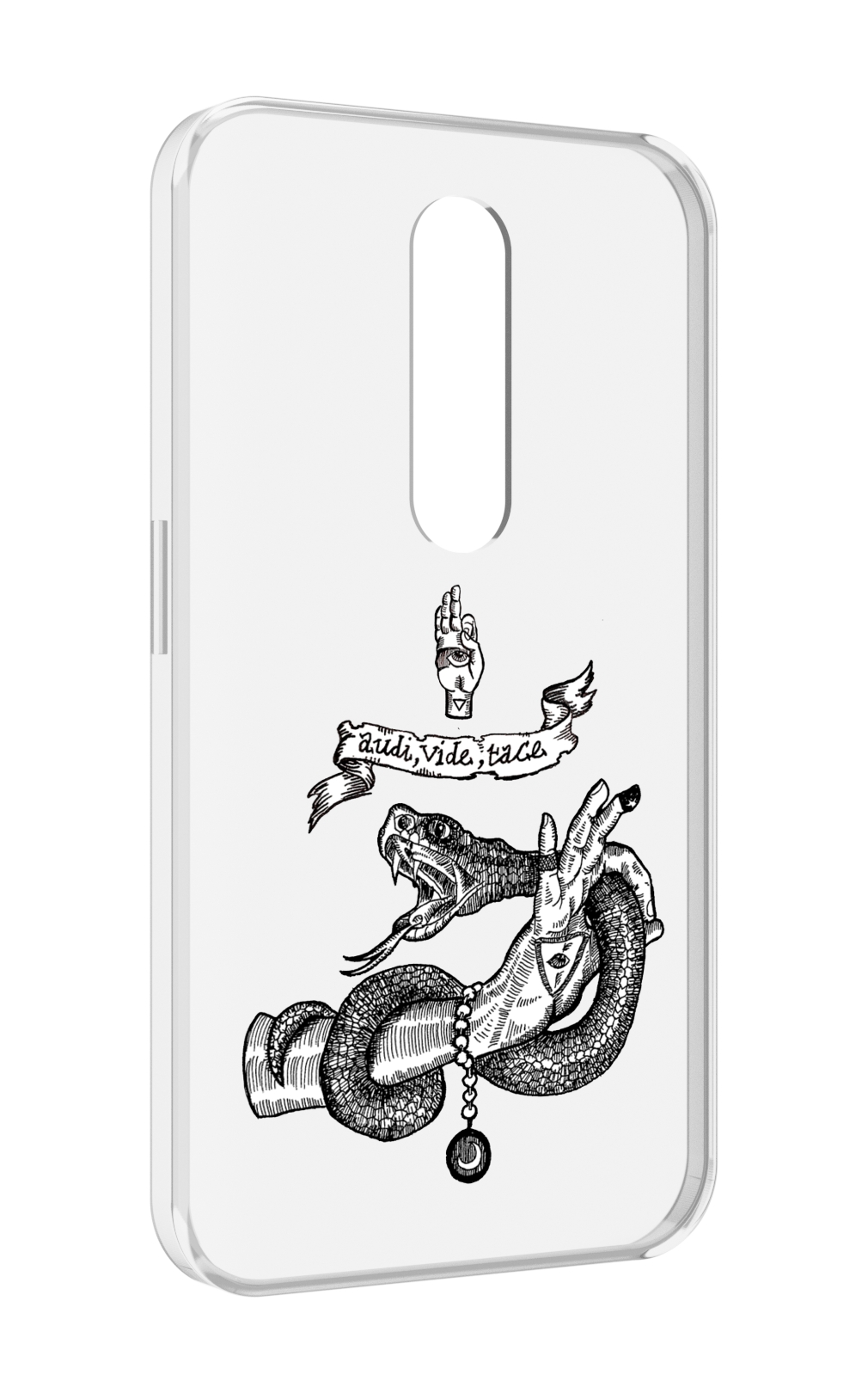 

Чехол MyPads змея на руке рисунок для Motorola Moto X Force (XT1585 / XT1581), Прозрачный, Tocco
