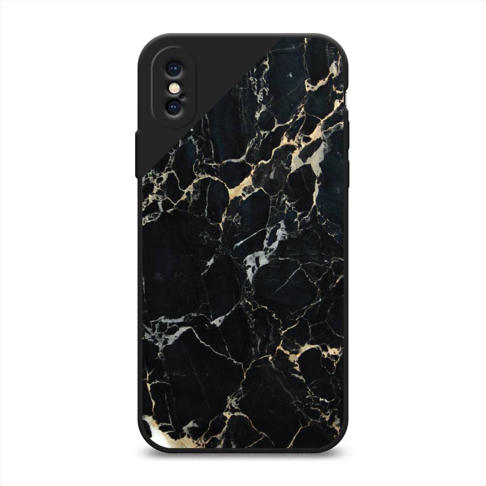 

Чехол Awog на Apple iPhone XS (10S) / Айфон XS (10S) "Черный мрамор уголок", Разноцветный, 11852-1
