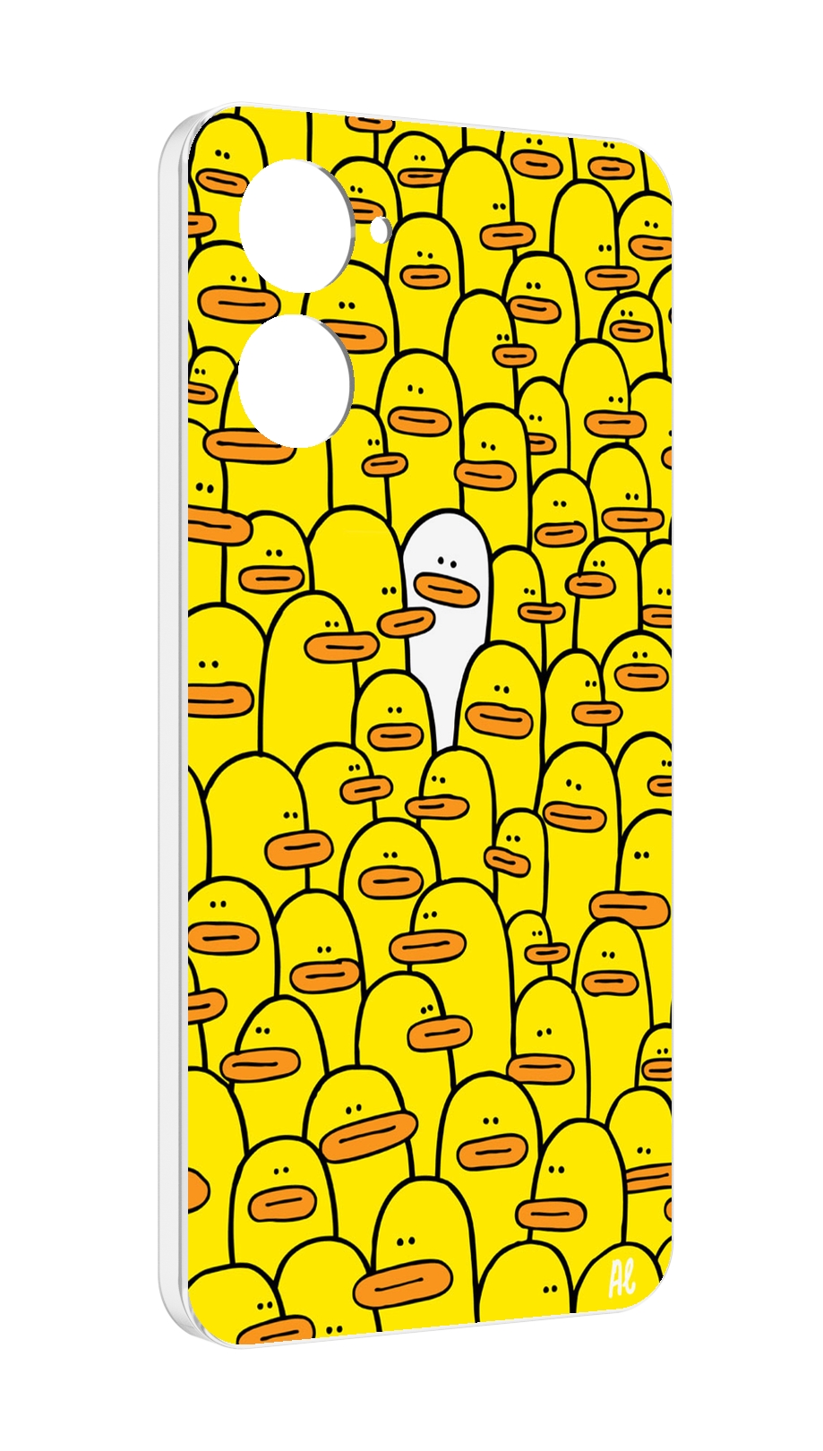 

Чехол MyPads белый среди желтых для Realme 10S противоударный, Tocco