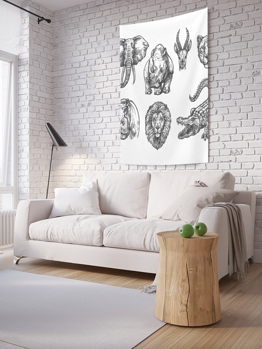 

Вертикальное фотопанно на стену JoyArty Животные африки 100x150 см, Животные африки