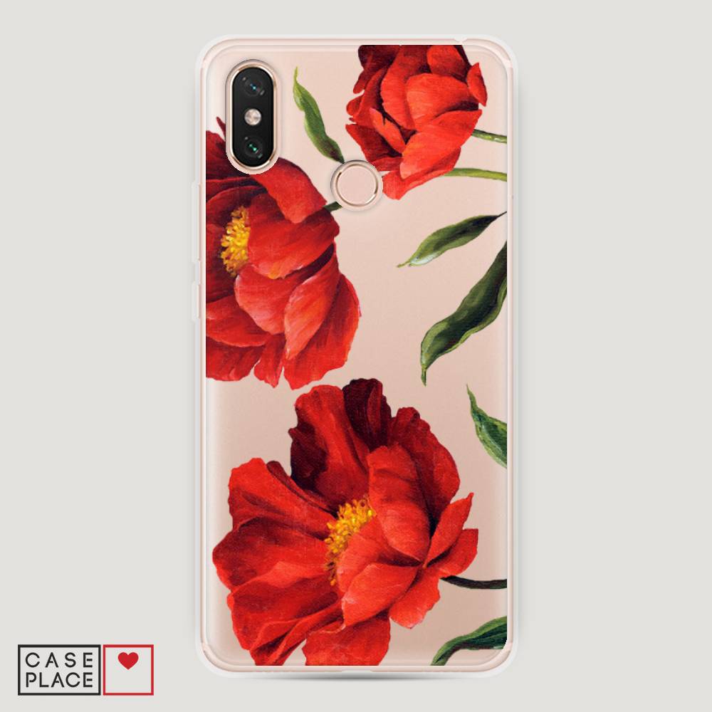 

Пластиковый чехол "Красные маки" на Xiaomi Mi Max 3