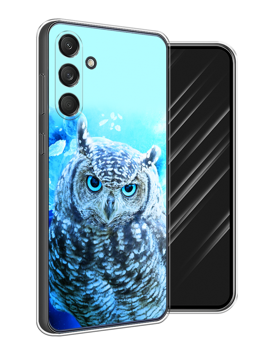 

Чехол Awog на Samsung Galaxy M55 "Сова арт 7", Синий;голубой, 2109650-1