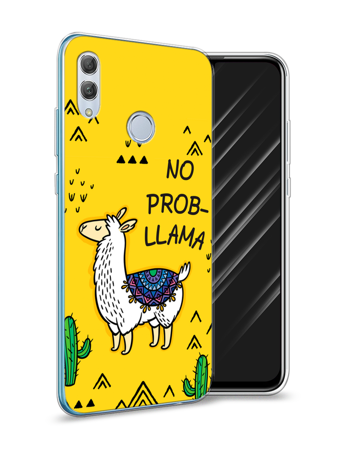 

Чехол Awog на Huawei P Smart 2019 "No probLLama", Желтый;черный;синий, 67250-2