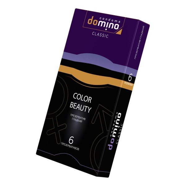 Купить Разноцветные презервативы DOMINO Classic Colour Beauty - 6 шт., (2шт.), разноцветный, латекс