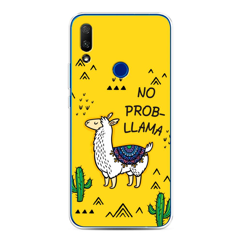 

Чехол Awog на Honor 9X "No probLLama", Желтый;черный;синий, 69950-2