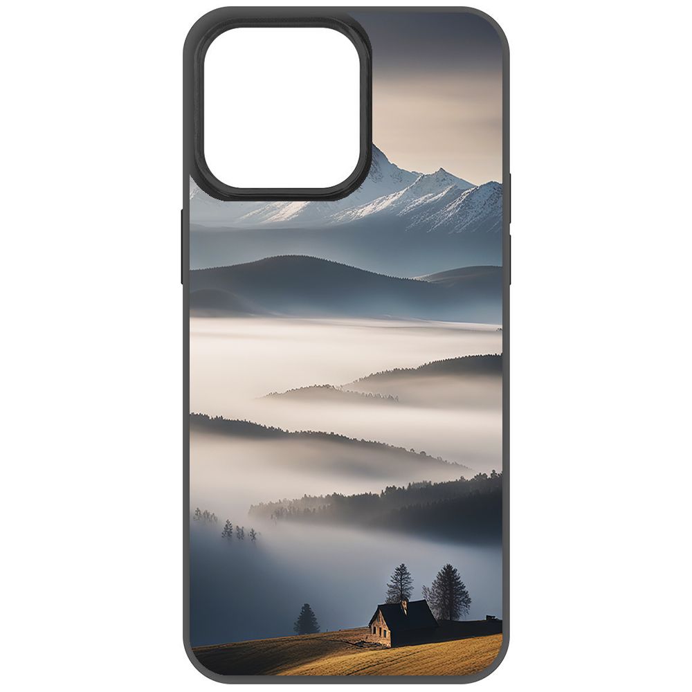 

Чехол-накладка Krutoff Soft Case Туман для iPhone 15 Pro Max черный