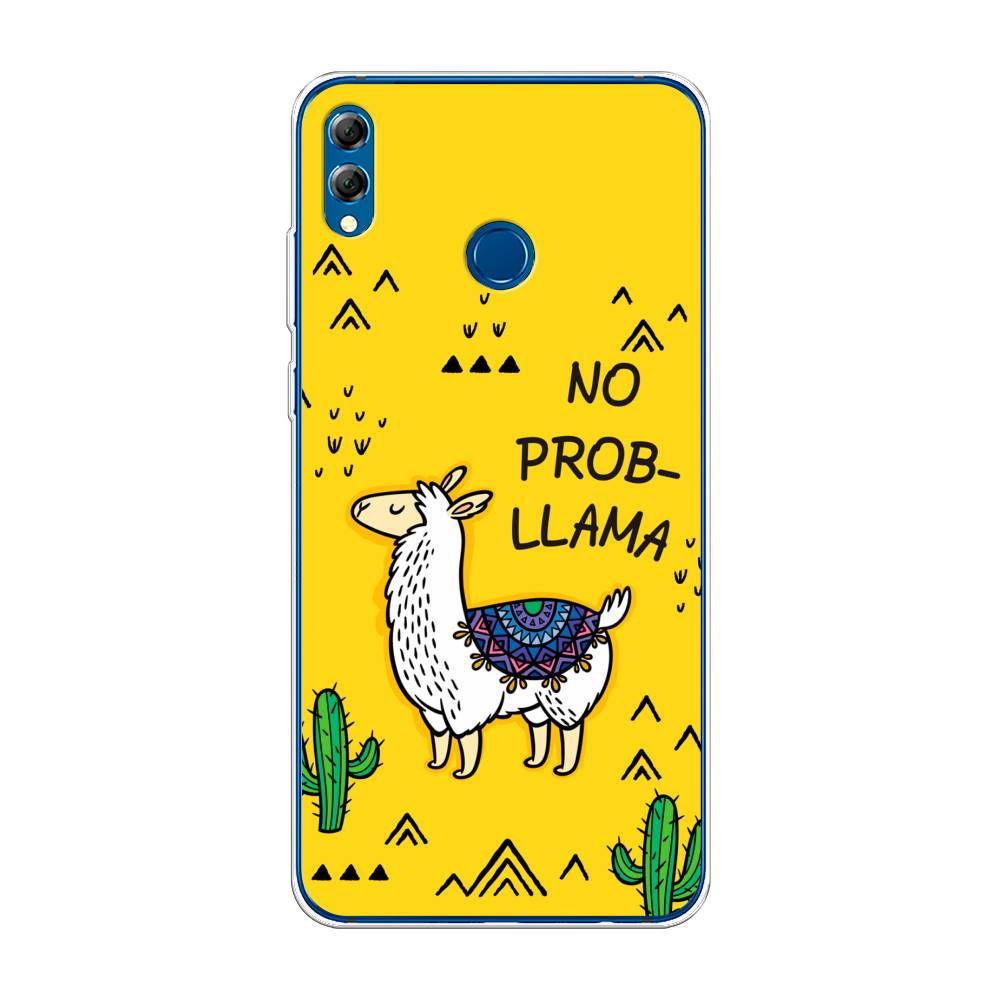 

Чехол Awog на Honor 8X Max "No probLLama", Желтый;черный;синий, 66550-2