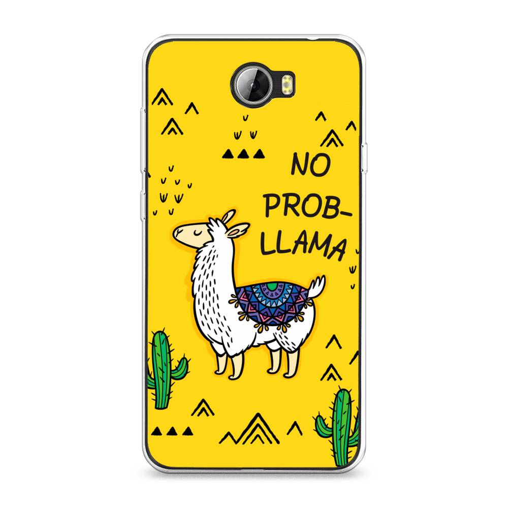

Чехол Awog на Honor 5A "No probLLama", Желтый;черный;синий, 60350-2