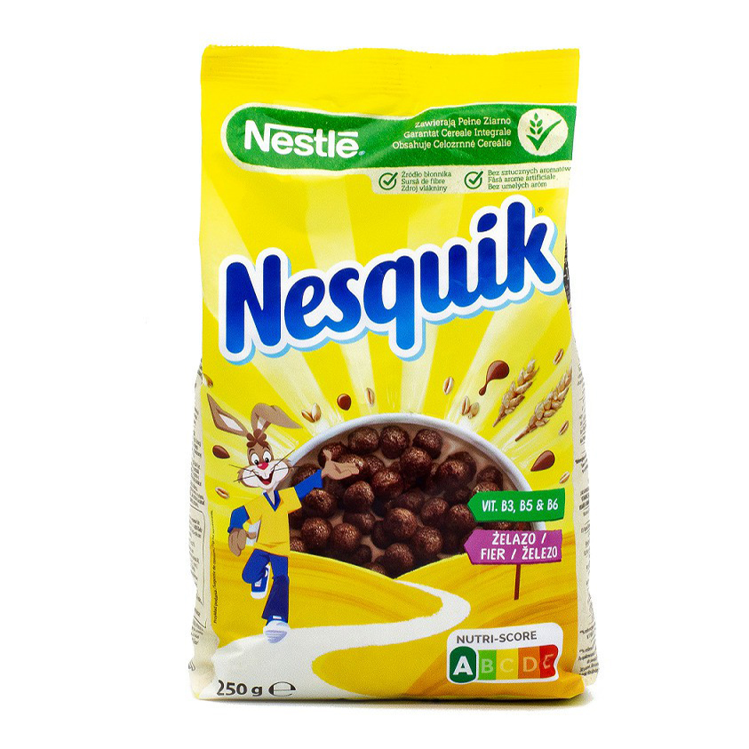 Сухой завтрак шарики Nestle Nesquik цельнозерновые шоколадные 250 г