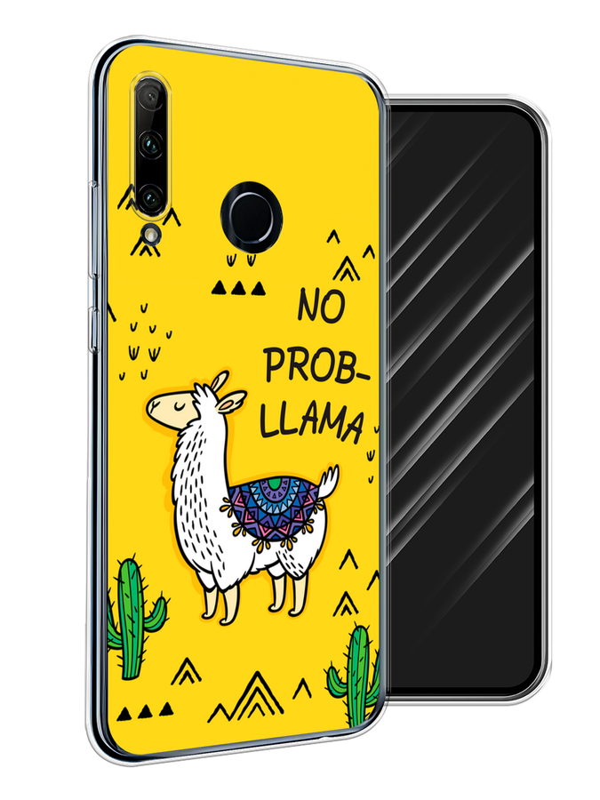 

Чехол Awog на Honor 20 Lite 2019 "No probLLama", Желтый;черный;синий, 68950-2