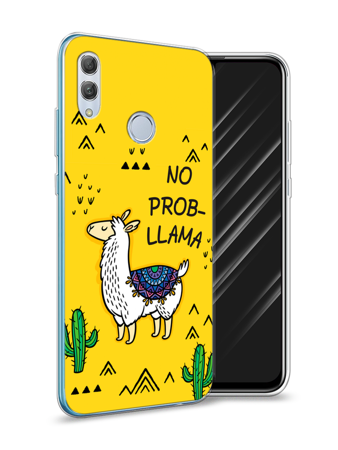 

Чехол Awog на Honor 10 Lite "No probLLama", Желтый;черный;синий, 67550-2
