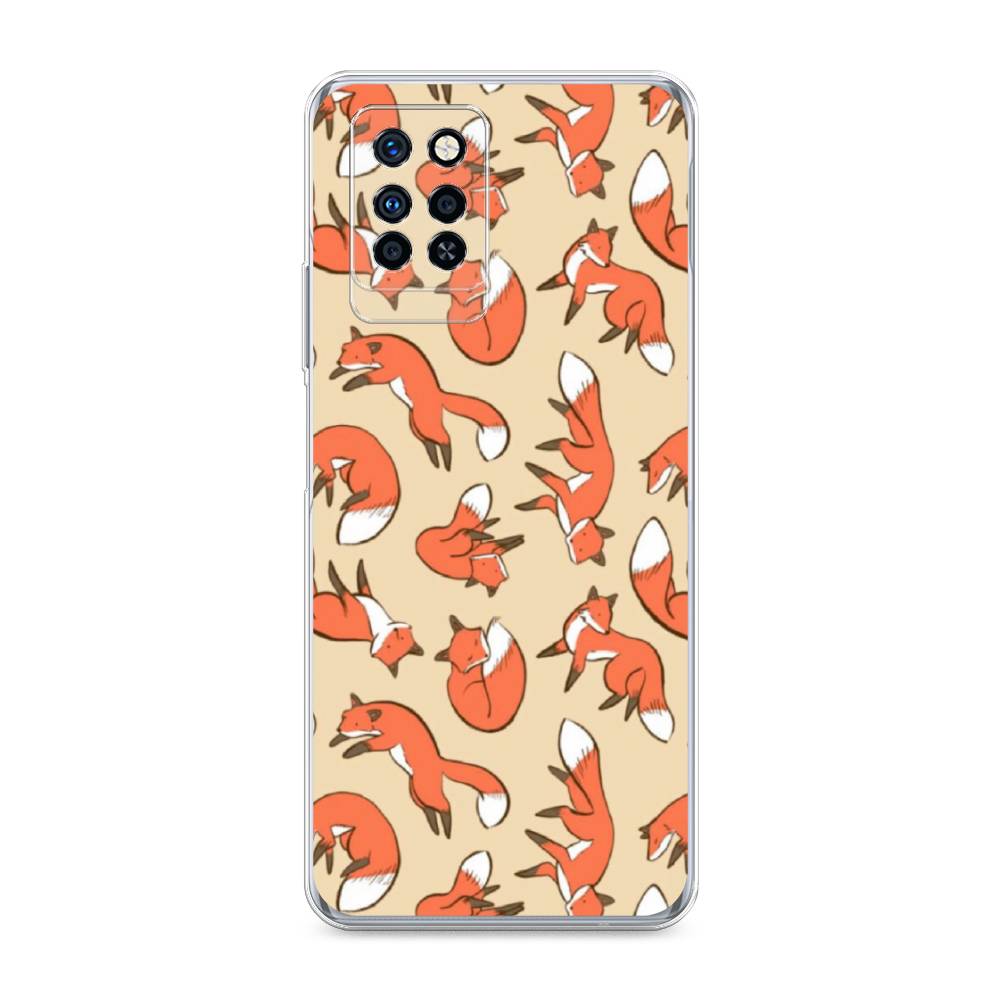 фото Чехол awog "лисички фон" для infinix note 10 pro