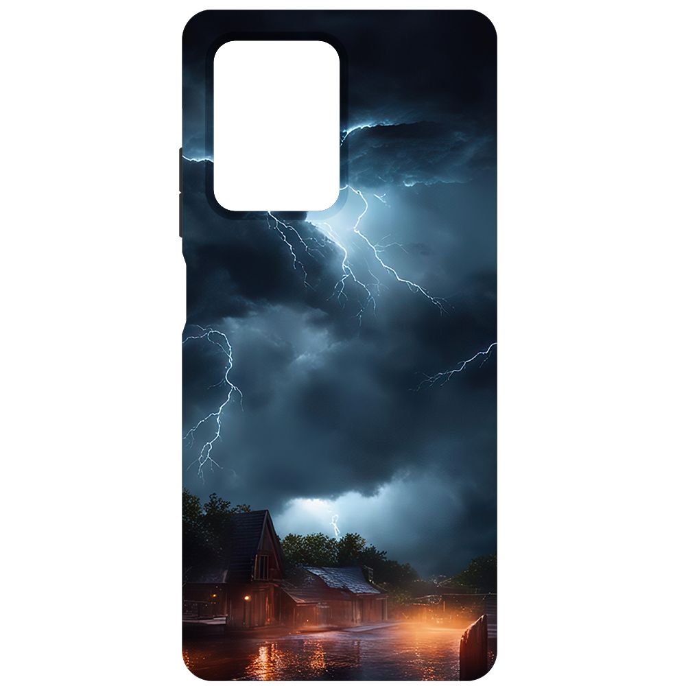

Чехол-накладка Krutoff Soft Case Ночная гроза для Xiaomi Redmi Note 12 Pro 5G черный