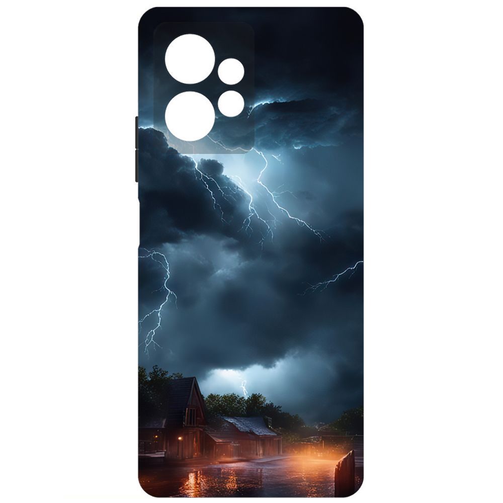 

Чехол-накладка Krutoff Soft Case Ночная гроза для Xiaomi Redmi Note 12 4G черный
